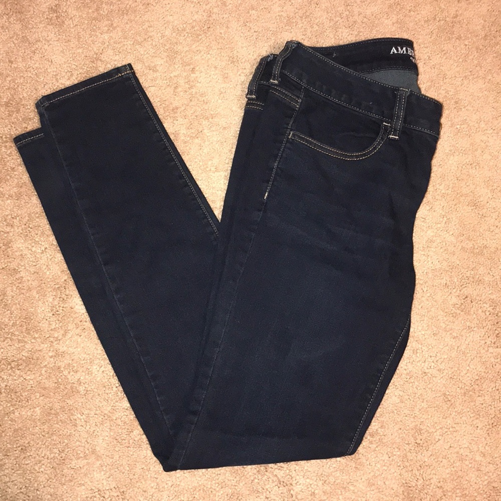 Dark Wash American Eagle Skinny Jeans